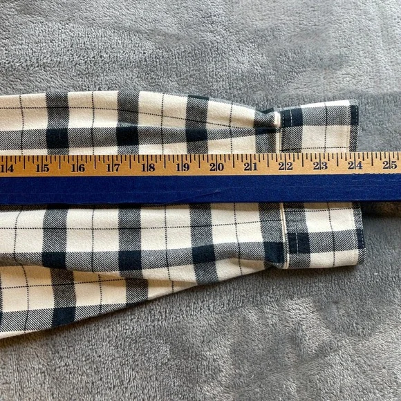 Filson Alaskan Guide Sz Medium Buffalo Check Flannel Shirt Cream Black Cotton